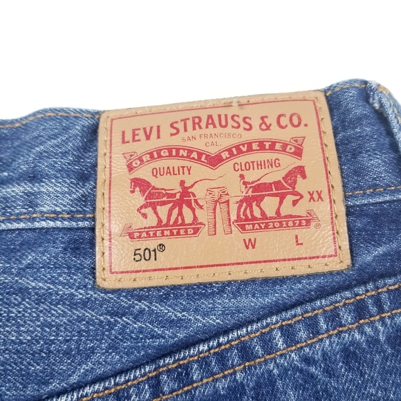 Levi's 501 Button Fly Short Size 25 100% Cotton - Picture 4 of 10